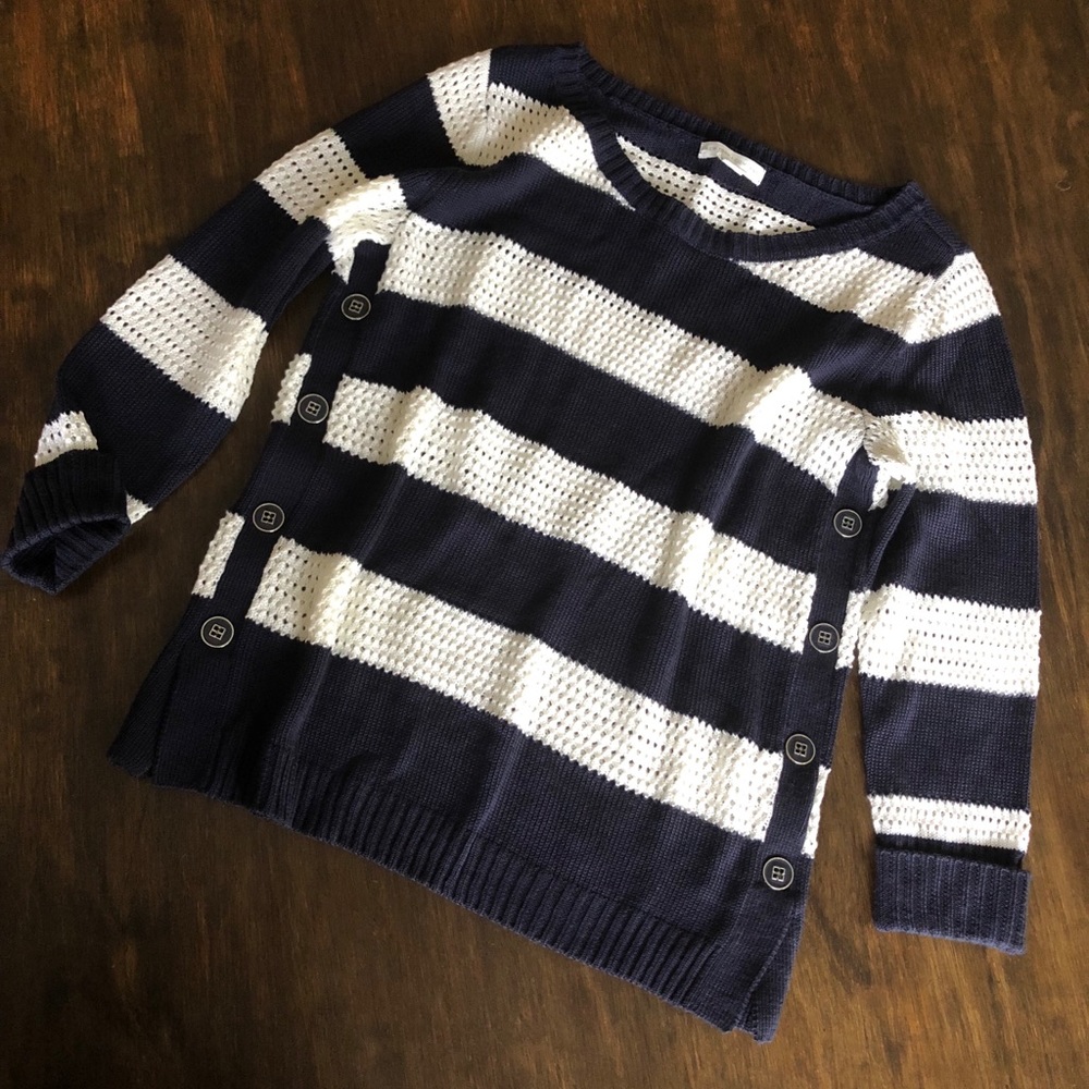 NWOT New York & Company Nautical Striped Sweater